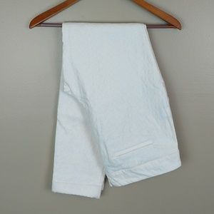 Cynthia Rowley textured crop ankle flat front pants white size 12